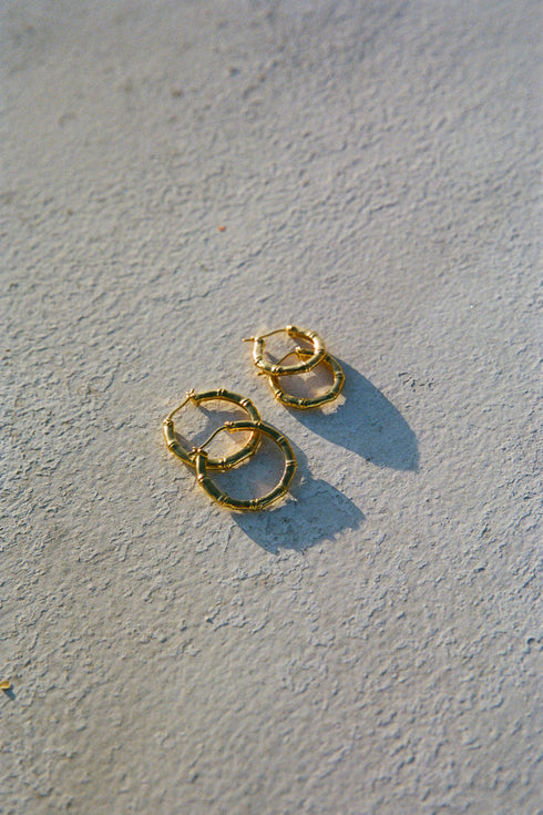 SMALL BAMBOO HOOP SILVER